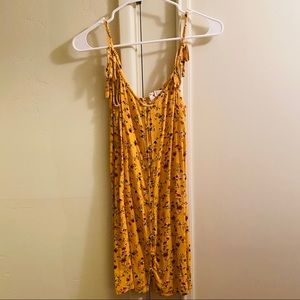 BUTTON YELLIW FLOWER DRESS